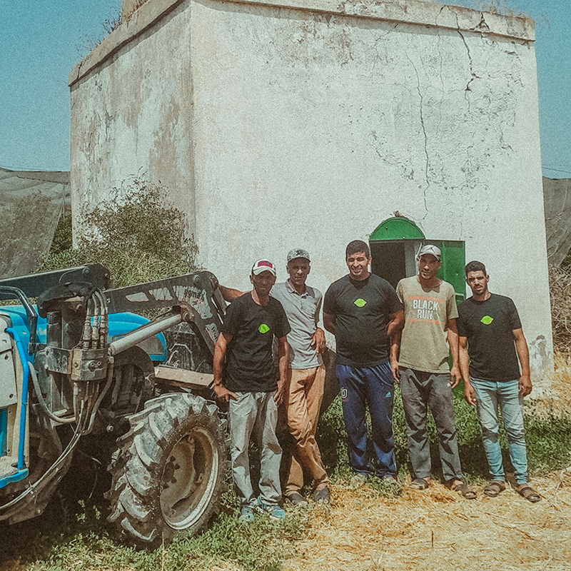 5 team members posing in Morocco